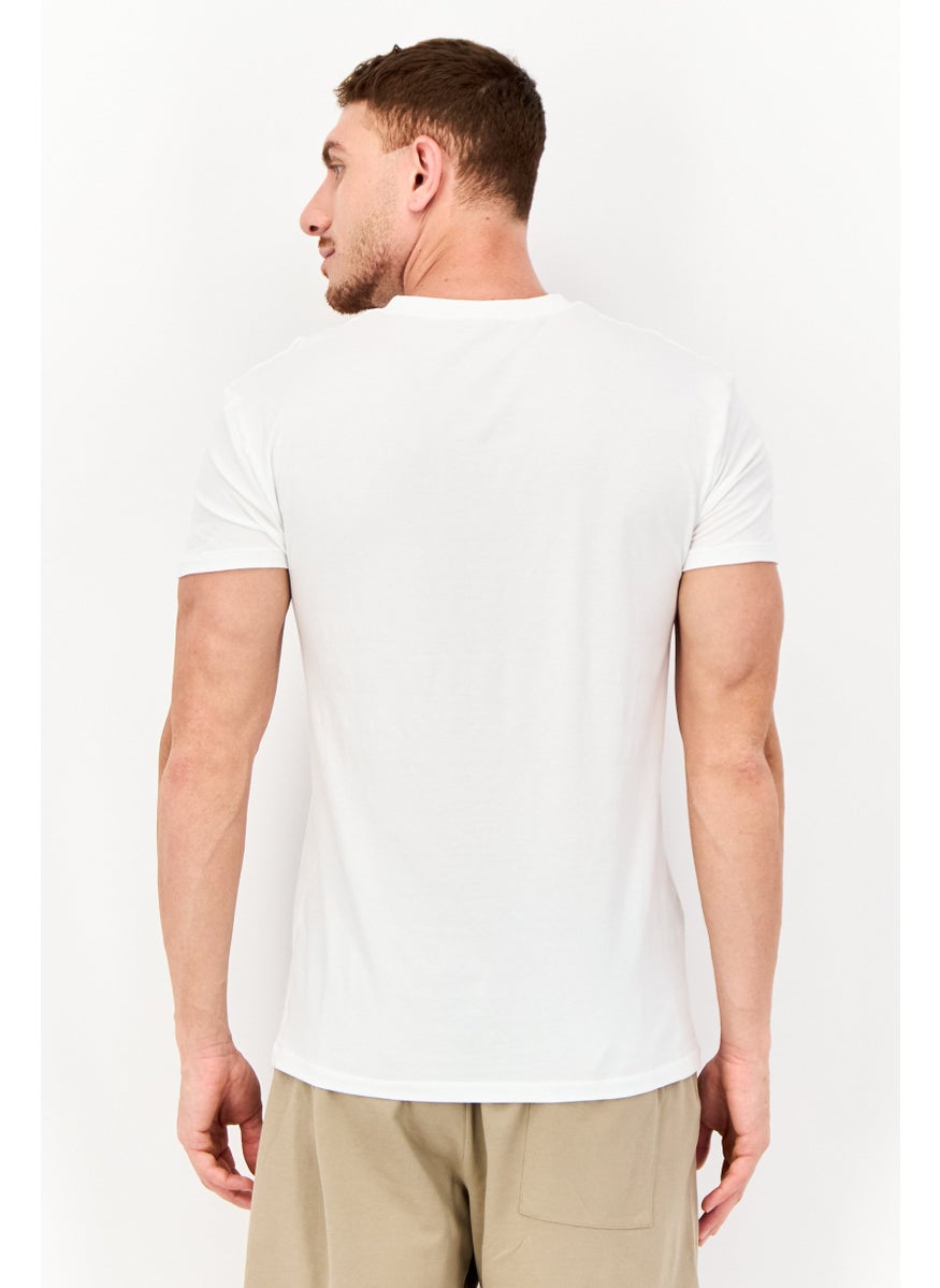 Tommy John - Men 2 Pack V-Neck Short Sleeve Plain T-shirt, White - Image 1