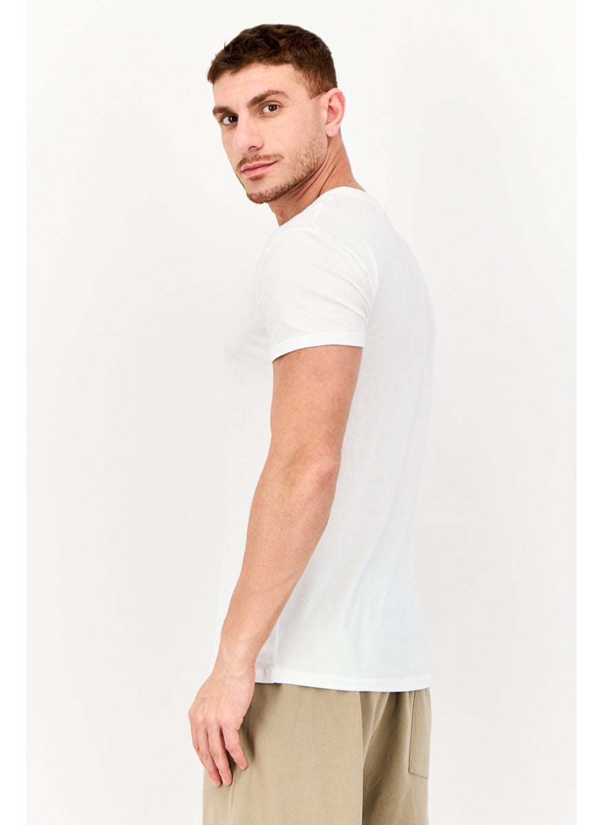 Tommy John - Men 2 Pack V-Neck Short Sleeve Plain T-shirt, White - Image 1