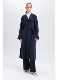 Woman Relax Fit Woven Long Sleeve Tunic