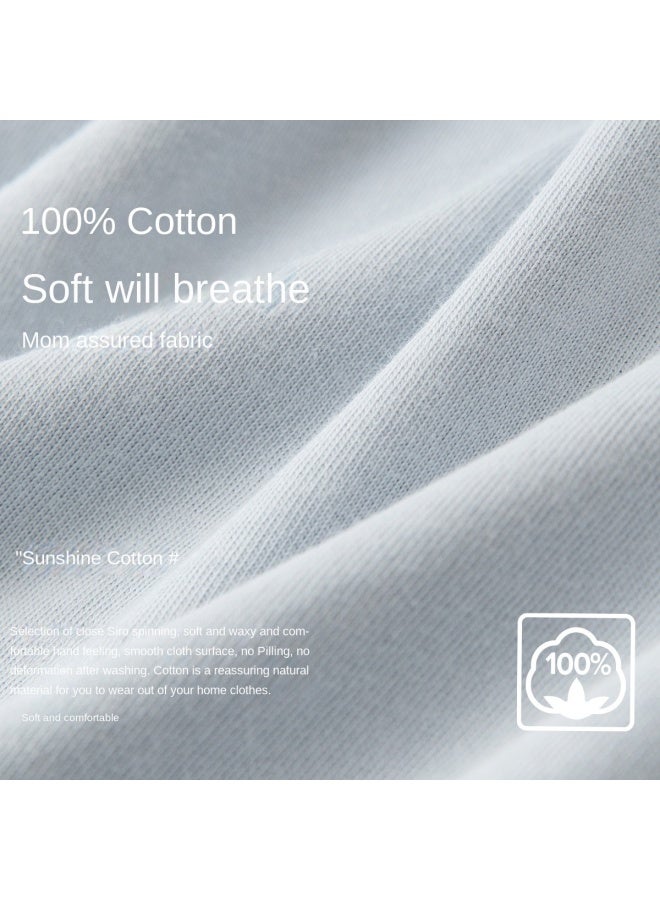 Top melon Gentle And Intellectual Cotton Series】sunlight Cotton Three-quarter Sleeve Lace Women's Loungewear Romantic Solid Color Pajamas - Image 4