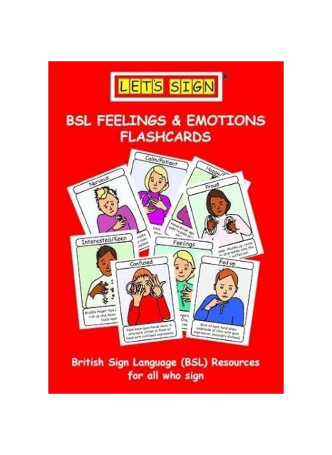 Let's sign bsl feelings & emotions flashcards  - Image 1