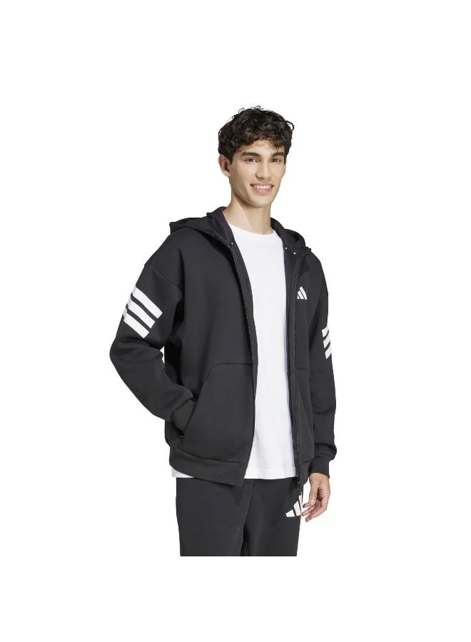 Adidas BLACK M Fi 3S Fz Black Hooded Track Top Track Tops For Men for Men | Best Price UAE