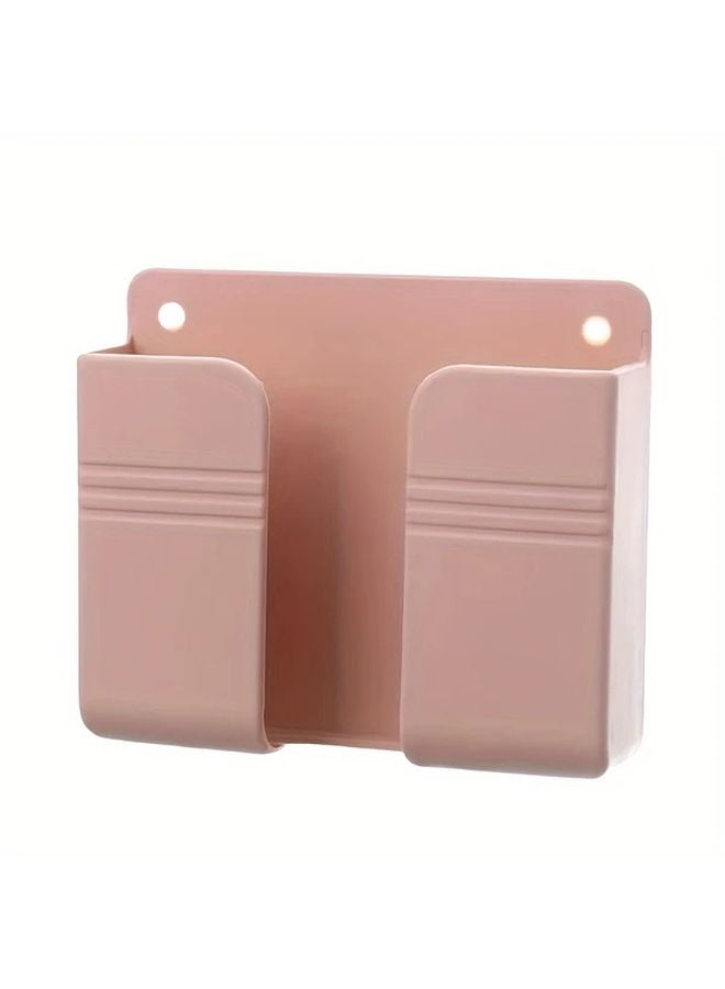 1 قطعة حامل شحن هاتف مثبت على الحائط باللون الوردي، حامل طاولة جانبية - Image 1