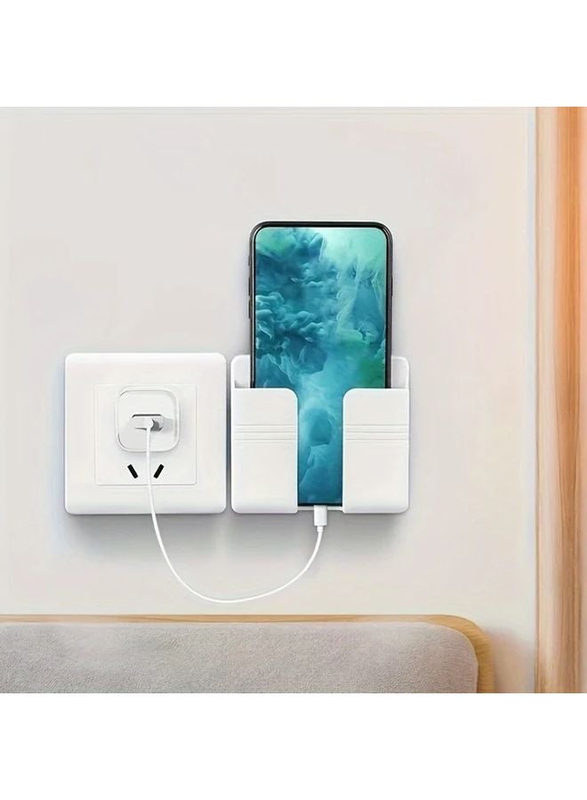 1 قطعة حامل شحن هاتف مثبت على الحائط باللون الوردي، حامل طاولة جانبية - Image 4