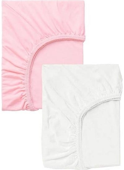 Cotenconcept 2 Pieces 40 x 80 + 10 cm Mother's Side Elastic Combed Fabric Baby Sheet  - Image 1