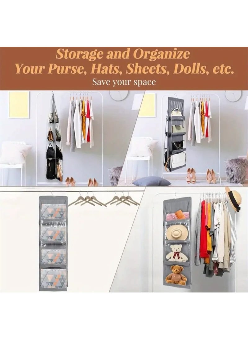 LDQ 1 PCS Space-Saving 6 Slot Handbag Storage Box-Foldable, Dustproof, Durable Oxford Fabric with Wardrobe Organizer P0ckets, Open Design for Easy Access - Image 4