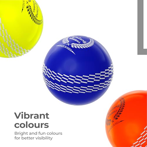 Lifelong PVC Soft Cricket Balls, Set of 3 | Wind Balls for Matches & Practice | Standard Size | Fluorescent Green, Blue, Orange Wind Balls | Lightweight & Water-Resistant | Ideal for All Ages - Image 4