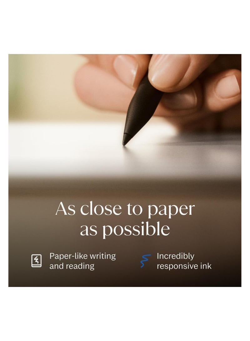 reMarkable Paper Pro Bundle – Premium Leather | Includes 11.8” reMarkable Paper Tablet, Marker Plus Pen with Eraser, and a Book Folio Cover in Black Leather