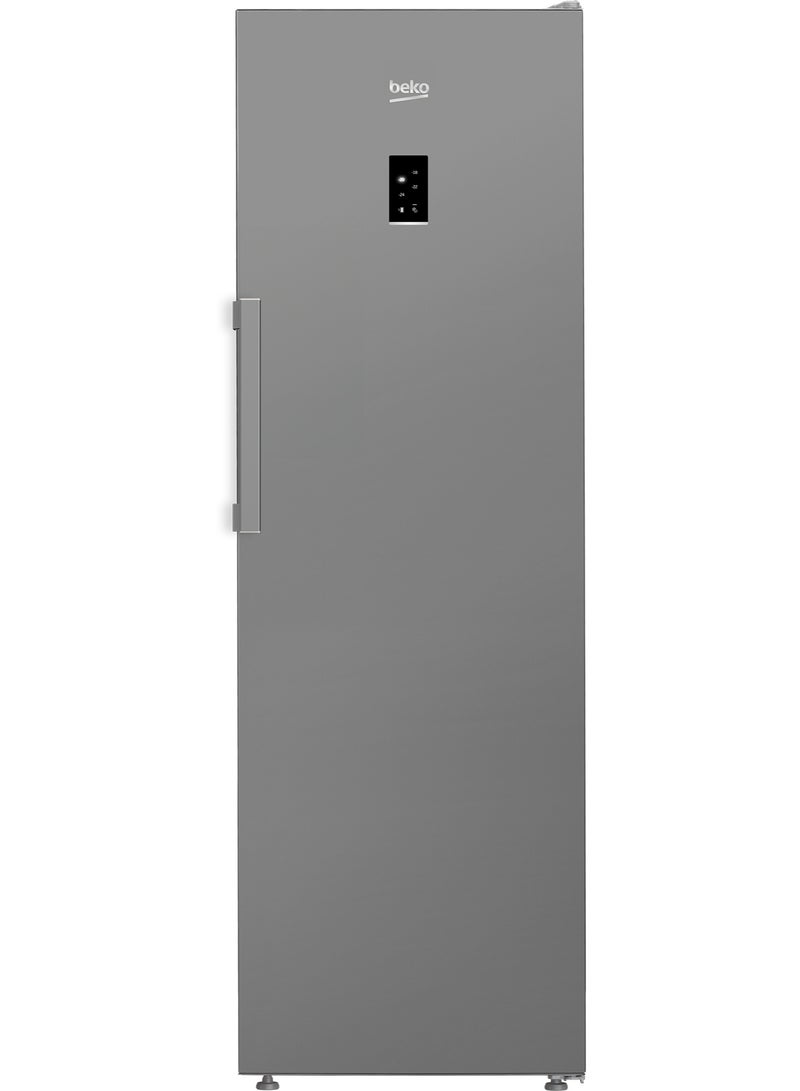 بيكو Upright Freezer -  286L -  No Frost - ProSmart Inverter Compressor -  Safety Glass – 8 Drawers - Open Door Alarm -  Brushed Silver- RFNE313E13STIEG 286 L 1 W RFNE313E13STIEG Brushed silver - Image 1