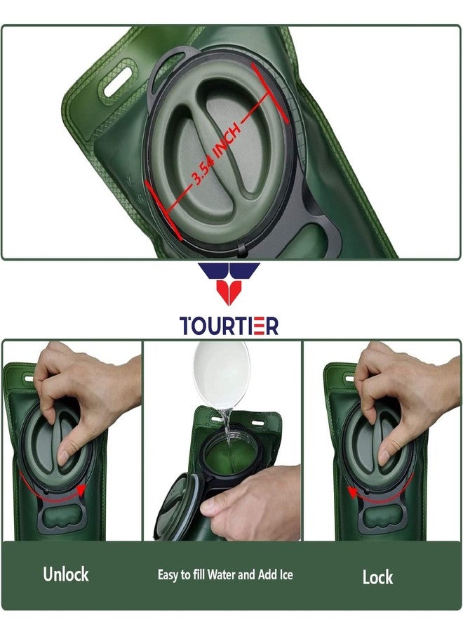 TOURTIER 2Liter Leak-Proof Water Bladder Reservoir for Backpacking, Biking, Travelling, Hiking and Camping (Green) - Image 5