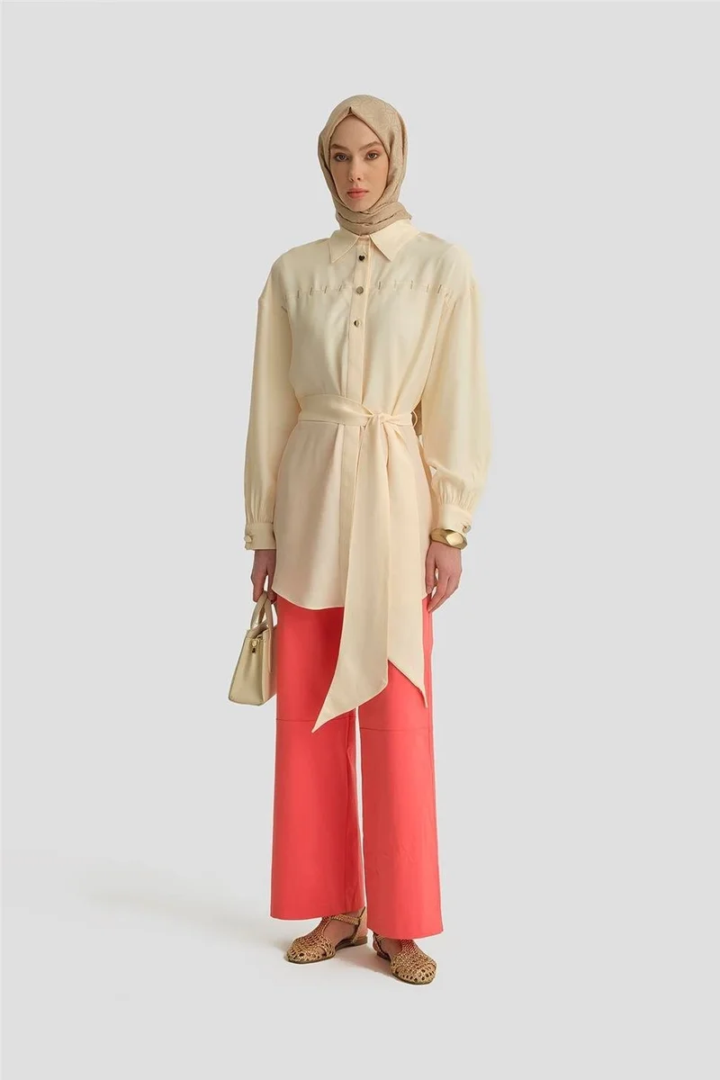 ARMINE Straight Leg Trousers 25Y2802 Coral