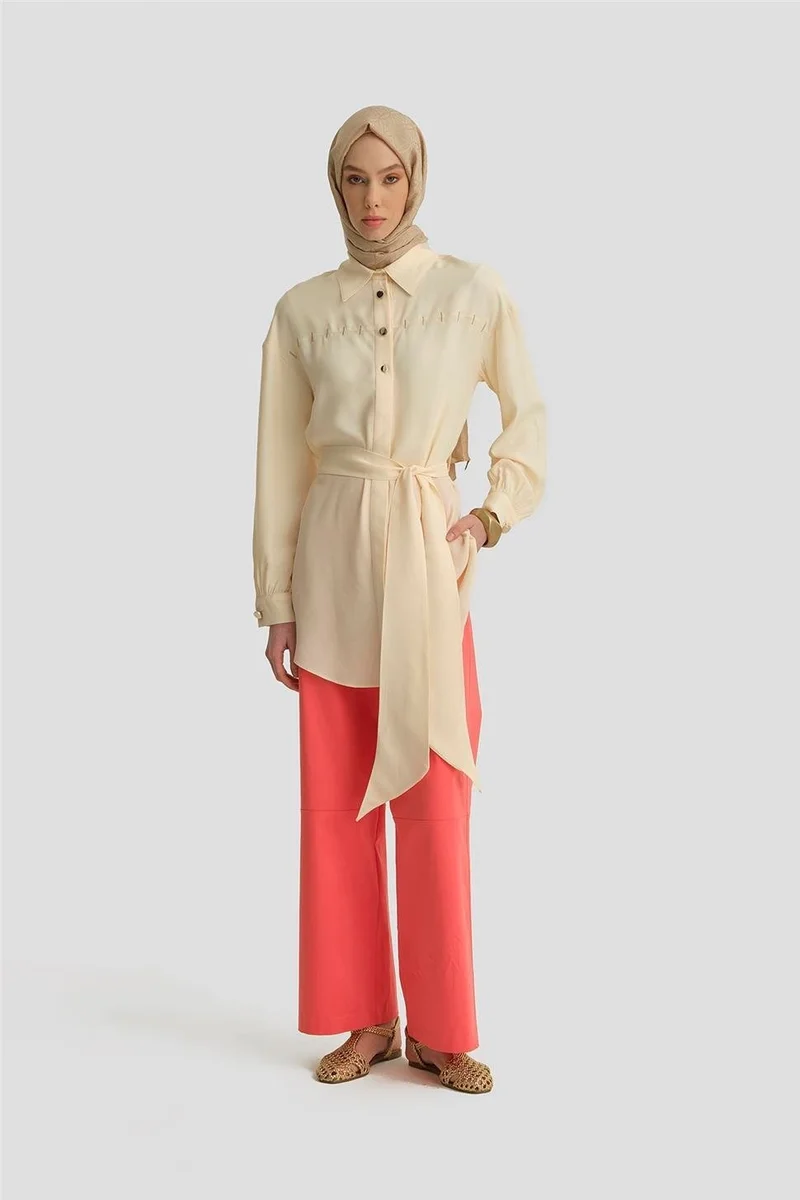 ARMINE Straight Leg Trousers 25Y2802 Coral