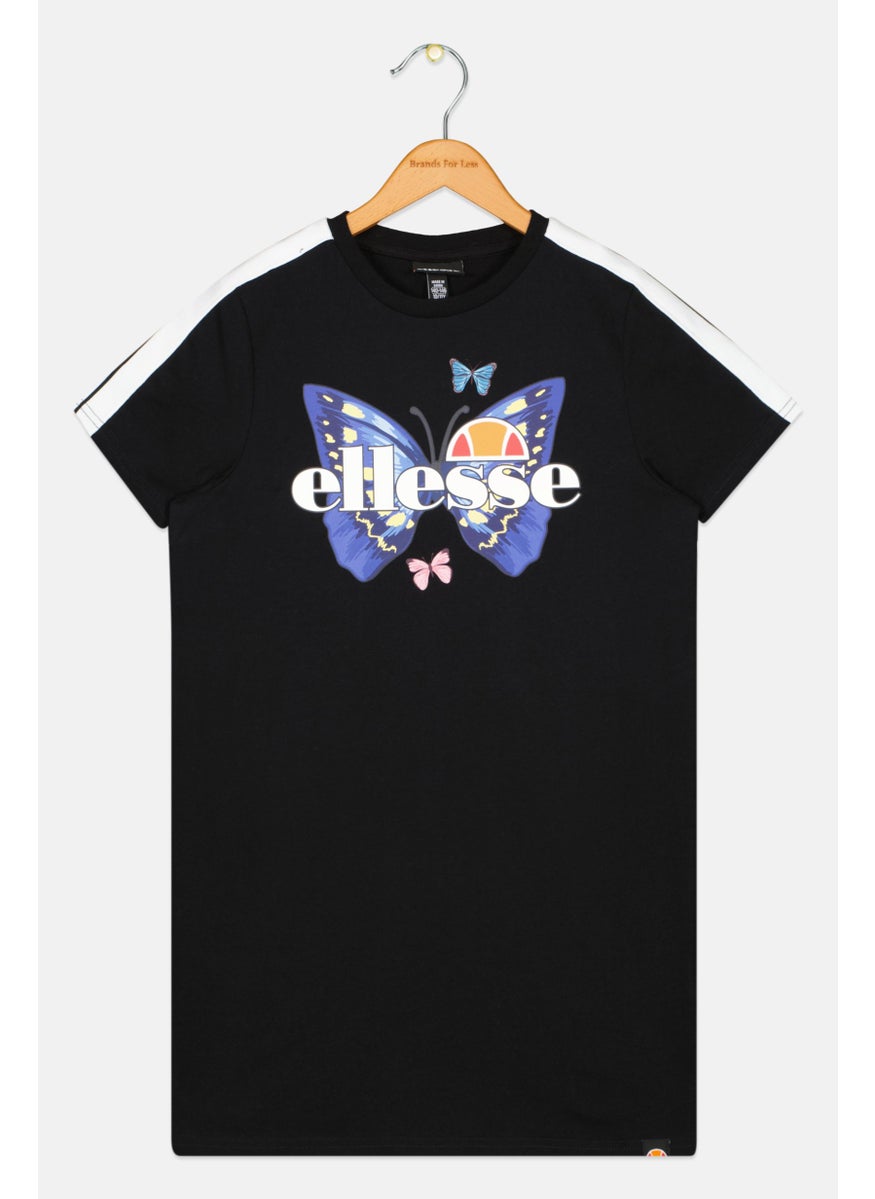 Ellesse Kids Girl  Sportswear Fit Brand Logo Outdoor Dress, Black  - Image 1