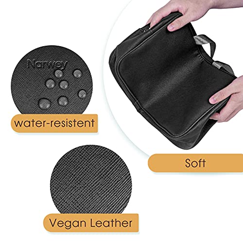 Narwey Full Size Toiletry Bag Women Large Cosmetic Bag Travel Makeup Bag Organizer Medicine Bag for Toiletries Essentials Accessories (Large, Black) - Image 4