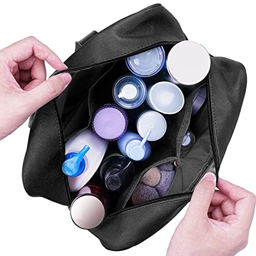 Narwey Full Size Toiletry Bag Women Large Cosmetic Bag Travel Makeup Bag Organizer Medicine Bag for Toiletries Essentials Accessories (Large, Black) - Image 3