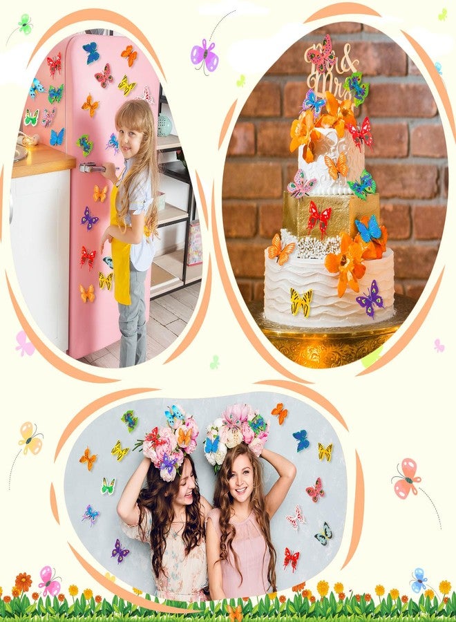 KVCSYAW 24 PCS Plastic Butterflies Toy, Butterfly Action Figures Art Toys, 24 Styles Colorful Lifelike Interactive Butterfly Decoration for Kindergarten, School Education and Animal Themed Party Decor - Image 5