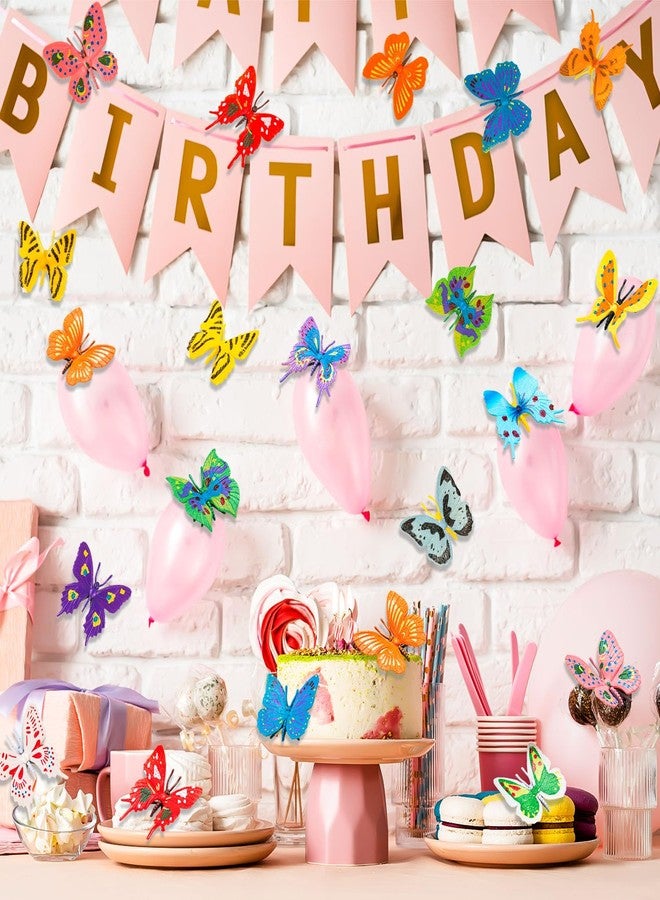 KVCSYAW 24 PCS Plastic Butterflies Toy, Butterfly Action Figures Art Toys, 24 Styles Colorful Lifelike Interactive Butterfly Decoration for Kindergarten, School Education and Animal Themed Party Decor - Image 4