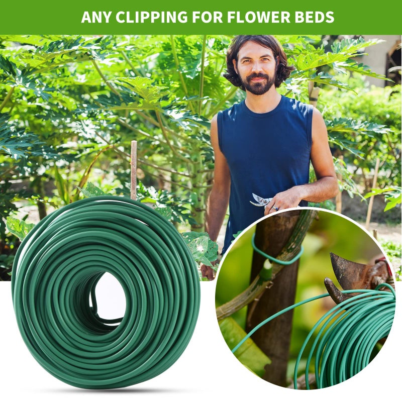 YDSL 88 feet Garden Flexible Wire, Soft Twist Plant Ties for Plant Vines and Office Organization (Diameter - 3MM) - Image 3