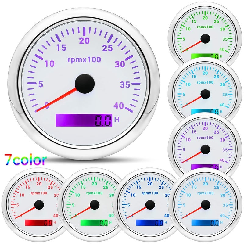 ARTILAURA 85mm Tachometer Gauge with 7 Color LED Display for Automotive Use - Image 2