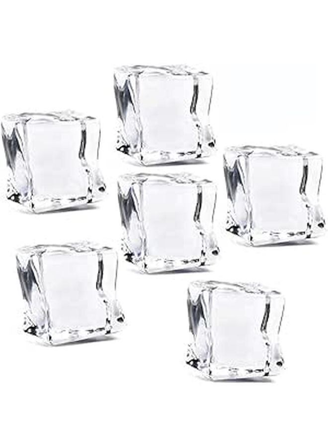 50 Pcs Artificial Ice Cubes For Kitchen Decor Glass Luster Fake Ice - Image 1