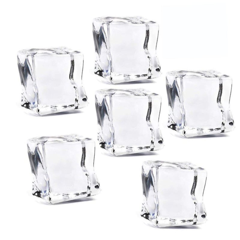 50 Pcs Artificial Ice Cubes For Kitchen Decor Glass Luster Fake Ice - Image 2