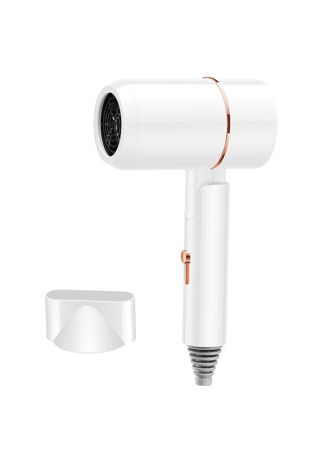Portable Ionic Hair Dryer Gradient Color Folded white