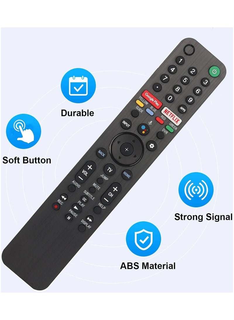 TV Universal Voice Remote Control RMF-TX500U for Sony Smart TV, Bluetooth-Compatible Replacement for Sony Bravia LED, OLED, 4K UHD, HDR Android TV – Includes Google Play & Netflix Buttons - Image 4