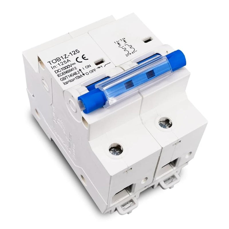 ZHIDAISHI TOB1Z125 2 Pole 1000V DC MCB Circuit Breaker 80 125A C Curve for Solar PV Battery Storage - Image 4