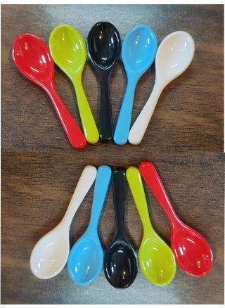 PUTHAK Plastic Masala Spoon for Small Containers Multipurpose Spoon for Dispensing Tea Coffee Sugar Condiments Spices Multicolor Set of 10 - pzsku/ZAD63F85374BC654E3514Z/45/1748265301/055d29e5-8685-4ace-a05c-85b55f803874