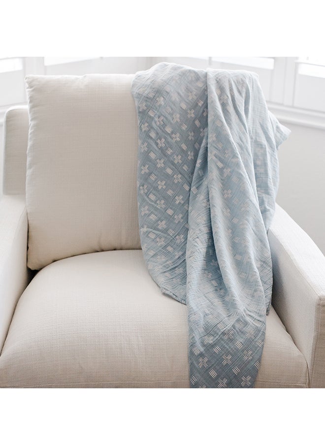 Crane BABY Ezra Single Swaddle Wraps, River Dash  - Image 4