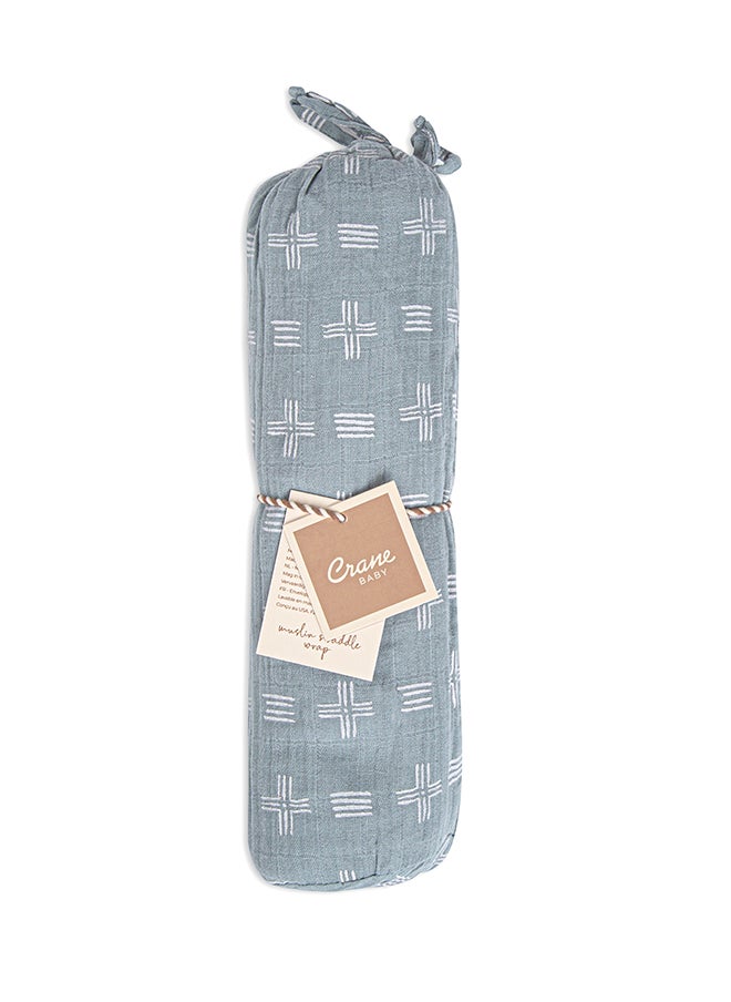 Crane BABY Ezra Single Swaddle Wraps, River Dash  - Image 2