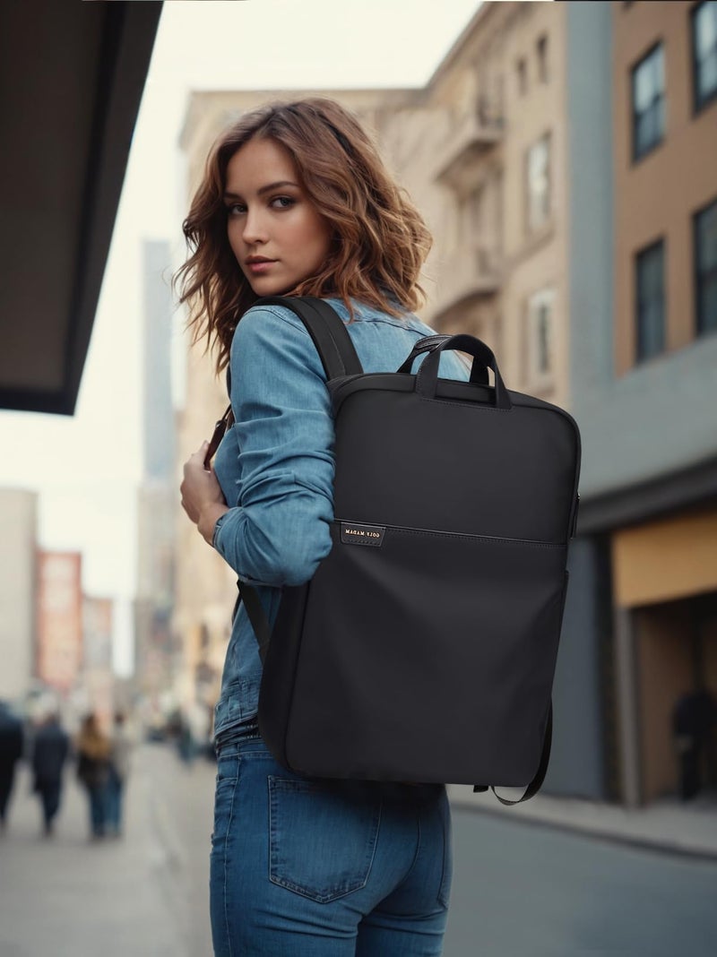 GOLF SUPAGS Travel Laptop Backpack for Women Anti Theft Slim Durable College Bookbag Business Computer Bag Fit 13.3Inch Notebook (Black, 13.3Inch) - Image 2