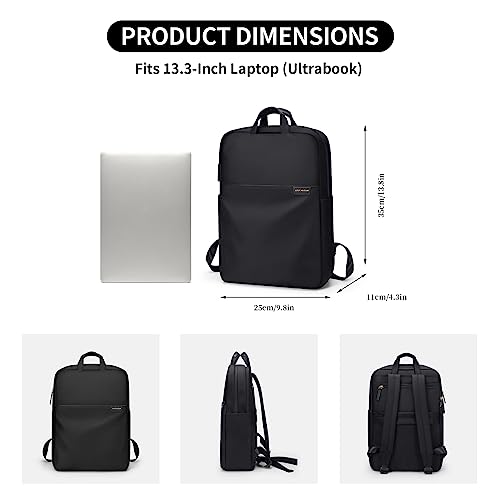 GOLF SUPAGS Travel Laptop Backpack for Women Anti Theft Slim Durable College Bookbag Business Computer Bag Fit 13.3Inch Notebook (Black, 13.3Inch) - Image 5