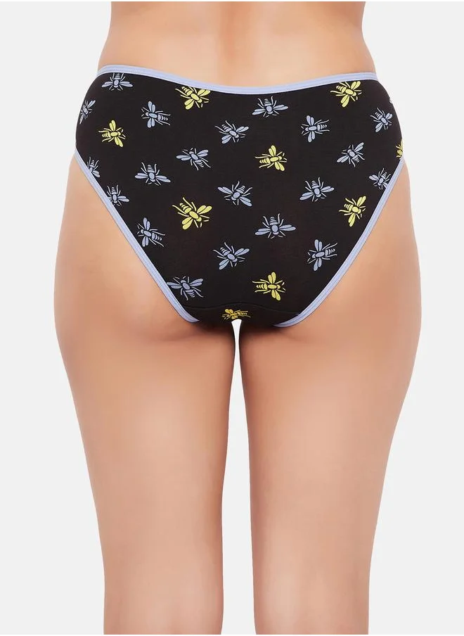 Clovia Clovia Pack of 3 - Dragonfly Print Low Rise Bikini Briefs