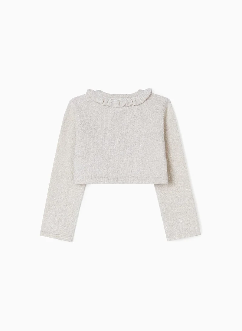 زيبي Bolero Cardigan for Baby Girls, Beige