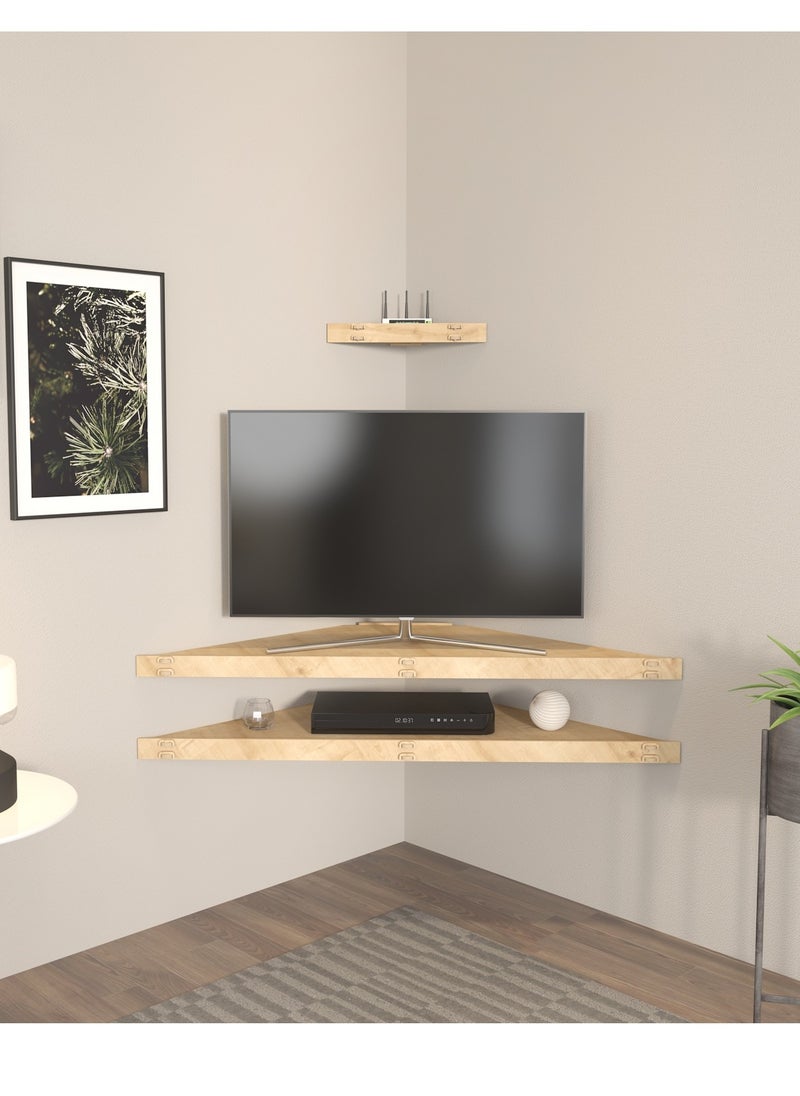 Decorotika Mensi 120 cm Floating Corner TV Unit for TVs up to 55"  - Image 1