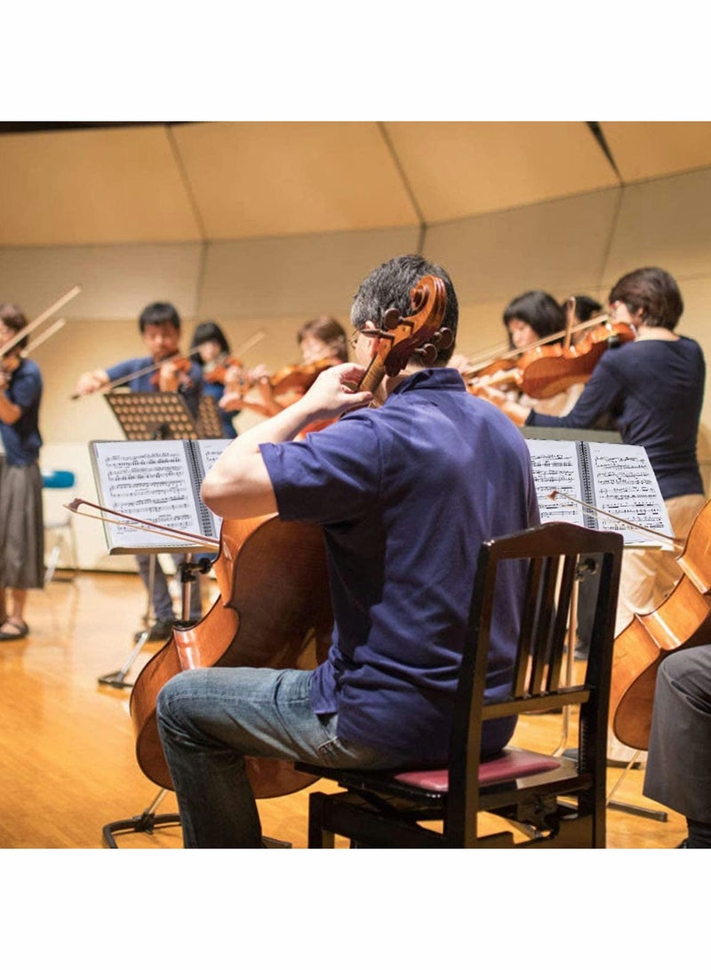 Zikra Music Sheet Folder Song File, Clef Paper Storage Documents Holder Bag, Blank Plastic Concert Choral Folder A4 30 Pockets for Musicians and Band, Writable and 180-degree Spiral-Bound - Image 4