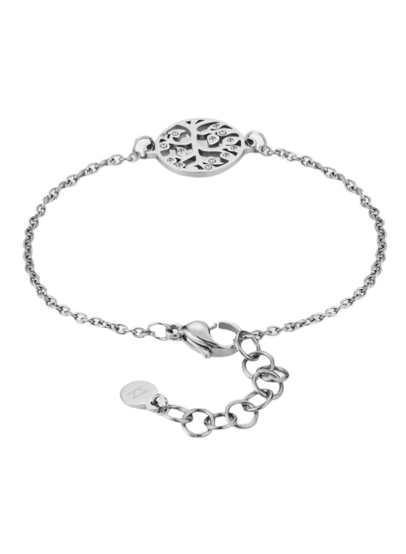 زنك سوار نسائي من زينك باللون الفضي من الستانلس ستيل | ZFBR010SS - Image 3