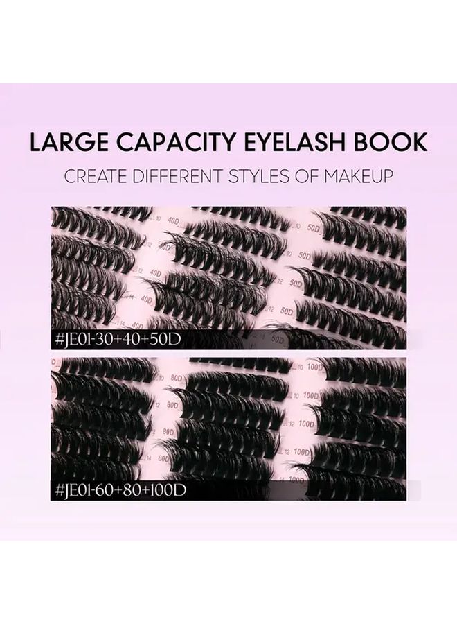 Model JE04 600 Clusters 3D Fluffy DIY Eyelash Extension Kit For Beginners - Image 2