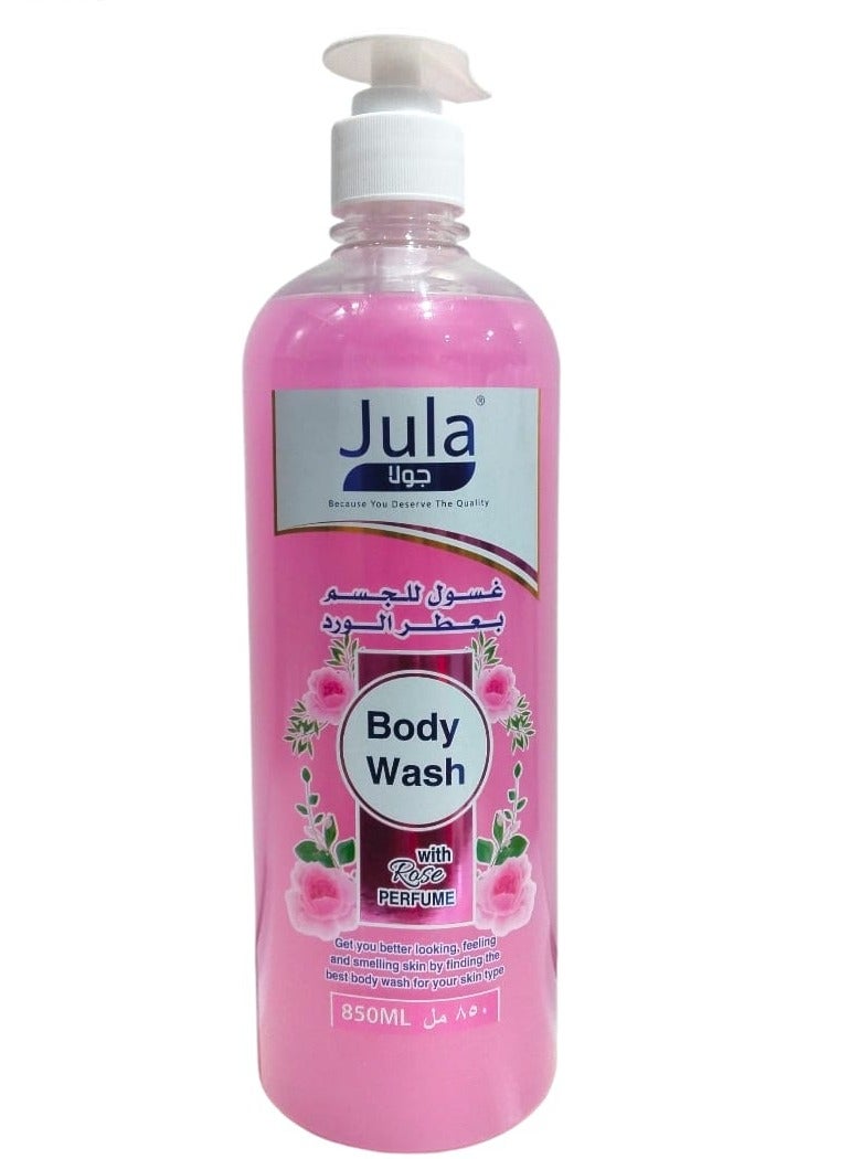 غسول الجسم  (Jula) بعطر الورد، 850 مل