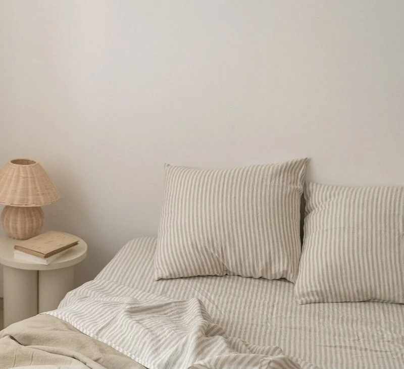 ويلستيل Kayra | 2-Pack Striped Linen Cushion Cover 40 x 40 cm