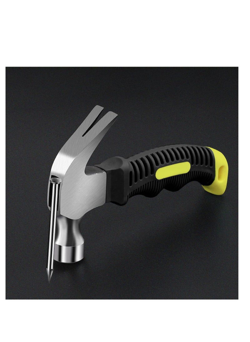Excefore - Mini Claw Hammer, Soft Rubber Grip Handle Small Stubby Hammer, 10 OZ Tack Hammer Nails Tool, Stubby Hammer, Nail Hammer, Kids Hammer, Tiny hammer for Indoor Outdoor Using - Image 1