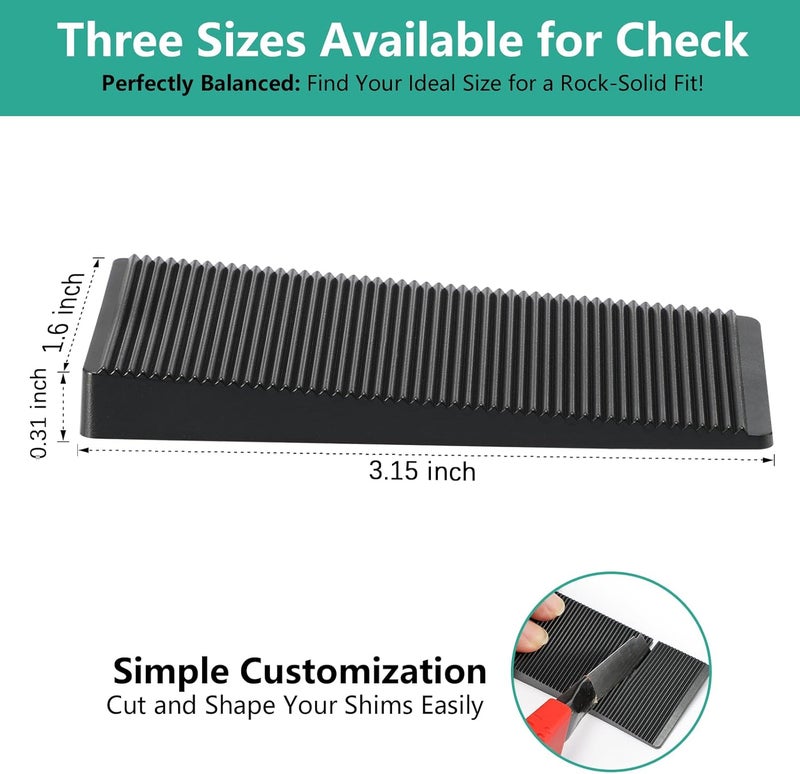 PROPA Furniture Leveler 12pcs Kit Size Variety | Multi-Purpose Rubber Shim for Leveling Feet Stable | Anti-Wobble Pad for Uneven Table, Dresser Leg, Toliet and More Furniture | Prevent from Wobbling - Image 5