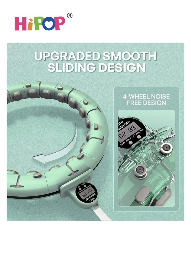 هيبوب حلقة هولا الذكية، حلقة هولا قابلة للتعديل مع وسادات تدليك وأجزاء قابلة للفك، حلقة هولا مرجحة بتصميم تدليك محيط 360°، مادة صديقة للبيئة. - Image 5
