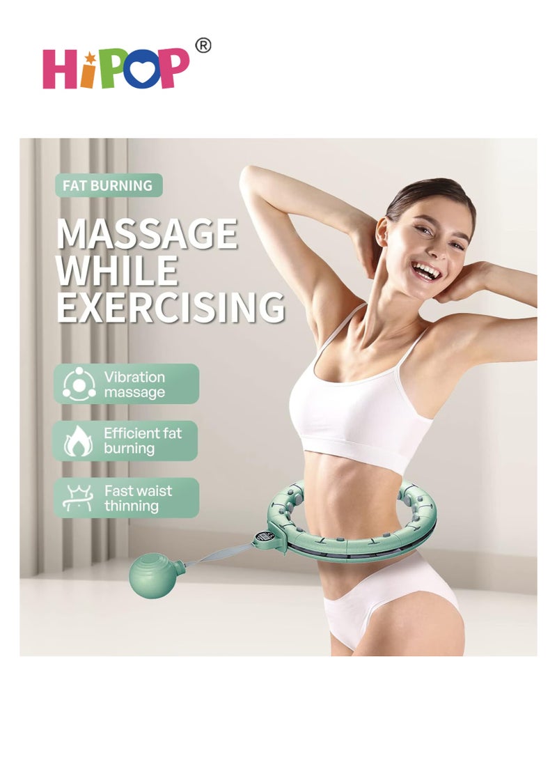 هيبوب حلقة هولا الذكية، حلقة هولا قابلة للتعديل مع وسادات تدليك وأجزاء قابلة للفك، حلقة هولا مرجحة بتصميم تدليك محيط 360°، مادة صديقة للبيئة. - Image 2