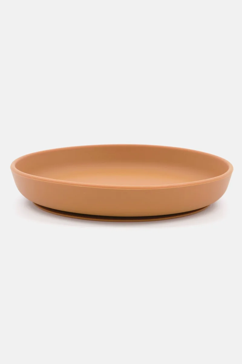 Muy Mucho Plate With Suction Pad, Tan