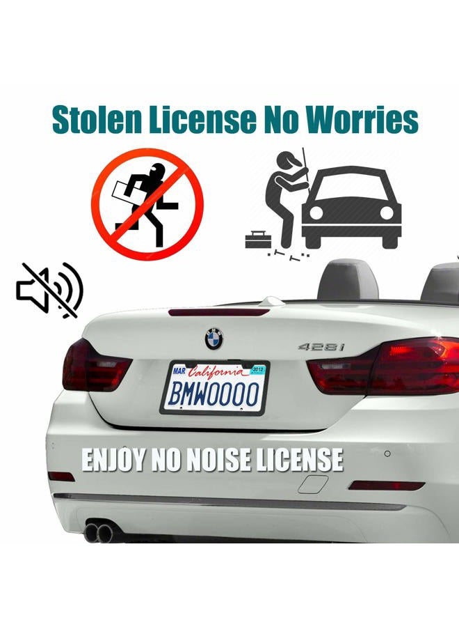 BGGTMO Anti Theft License Plate Frames -Carbon Fiber Style Metal Aluminum License Plate Holders, Contains 100% Stainless Steel License Plate Anti Theft Screws, Fit US Car Front and Rear License Plate Cover - Image 5