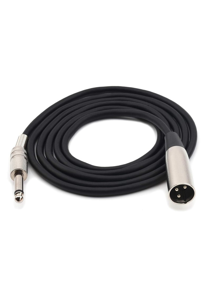 URSMART Unbalanced XLR Male to 1/4" Inch TS Mono Male Plug Audio Connector, 6.35mm to XLR Cable for Amplifiers, Instruments etc.[10 Feet] - Image 4