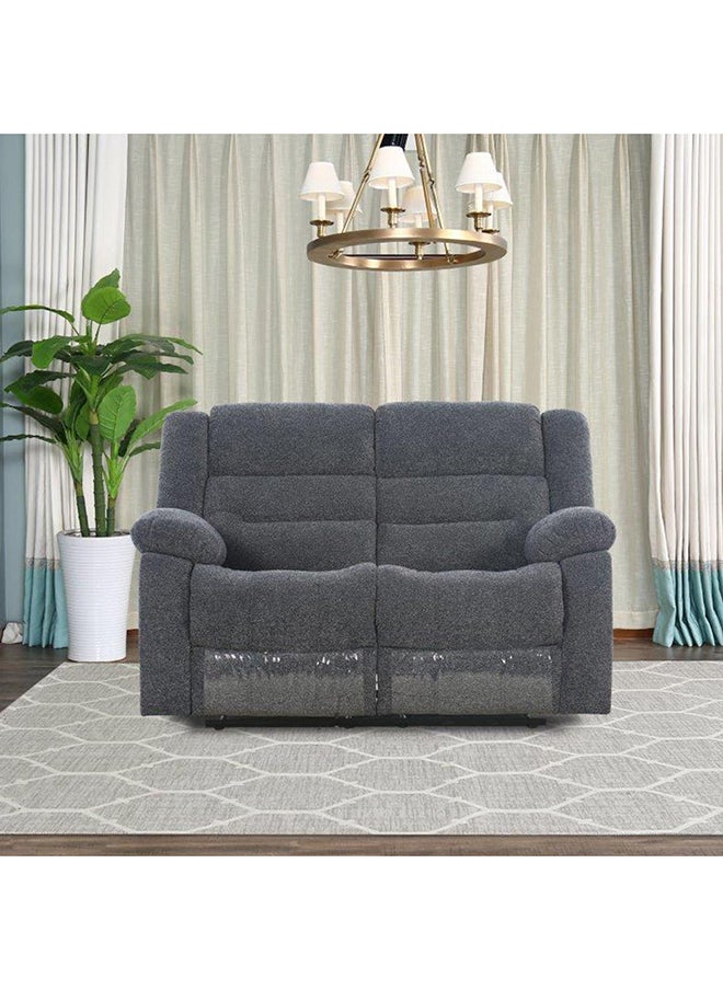 DANUBE HOME Allende 2 Seater Fabric Motion Recliner Modern Design Two Seat Relaxing Chair Living Room Furniture 153x90x101cm Grey  - Image 1