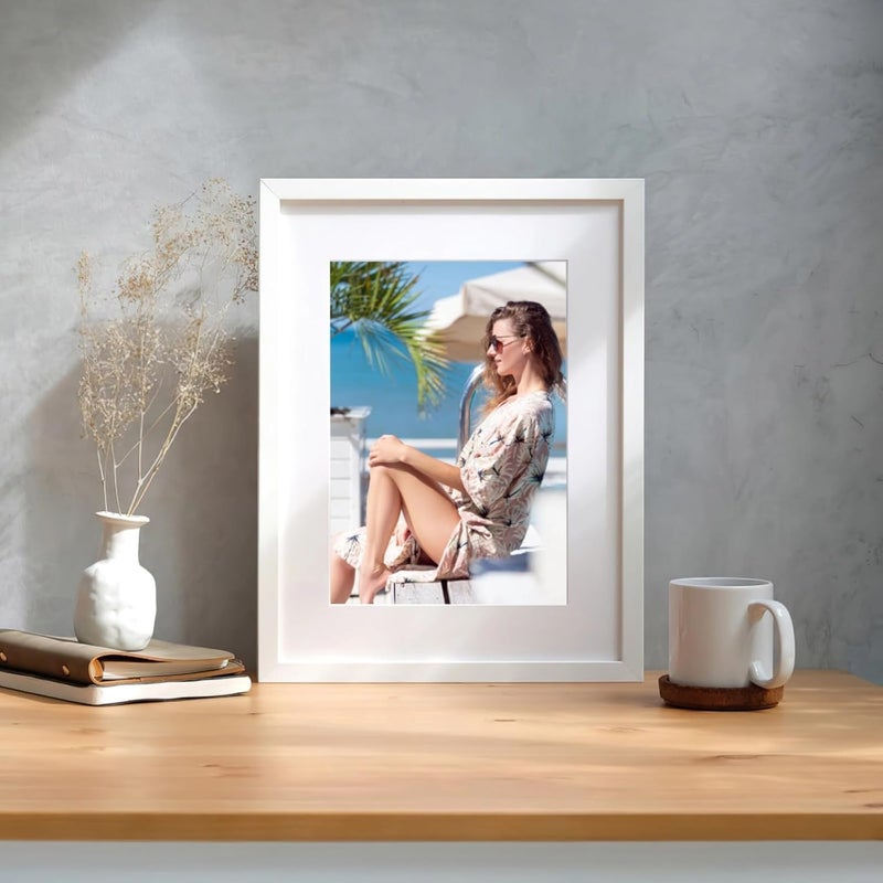 10 White Mat Boards, 8.27X12.6 Openings, 10.43X14.96 Outer Dimensions, Ideal for Photos, Art, and Framing Projects - Image 2